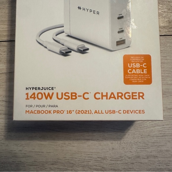 HyperJuice 140W Usb-C Charger 1140WW USB compatible with MacBook - Picture 8 of 8